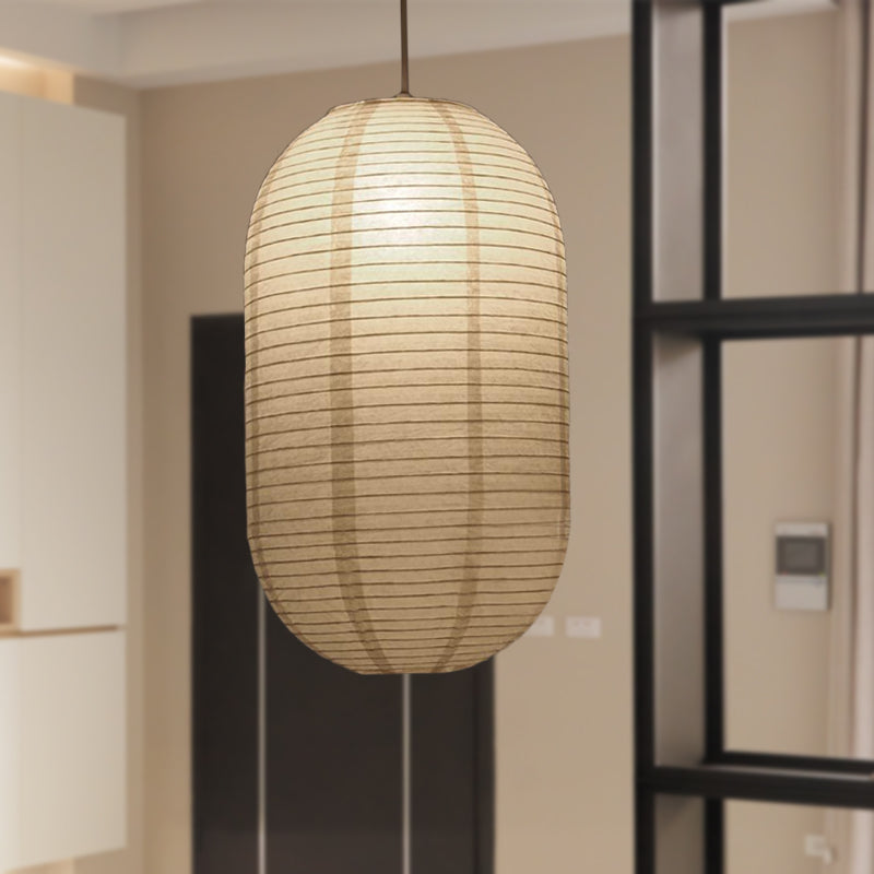 Japanse Rijstpapieren Hanglamp Wit Cilinder E26/E27 Woonkamer Slaapkamer Scandinavisch | Sansoti
