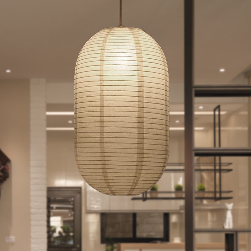 Japanse Rijstpapieren Hanglamp Wit Cilinder E26/E27 Woonkamer Slaapkamer Scandinavisch | Sansoti
