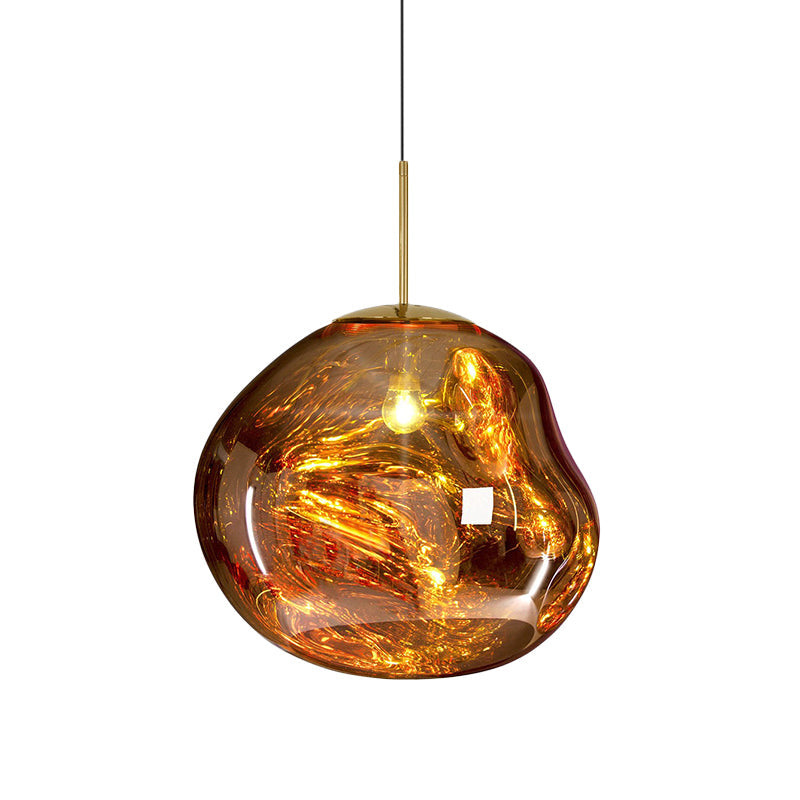Glazen Hanglamp Rond Metalen Kap Eetkamer Plafondverlichting Moderne Woonkamer E27 Fitting Scandinavisch | Sansoti