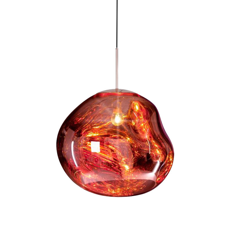 Glazen Hanglamp Rond Metalen Kap Eetkamer Plafondverlichting Moderne Woonkamer E27 Fitting Scandinavisch | Sansoti