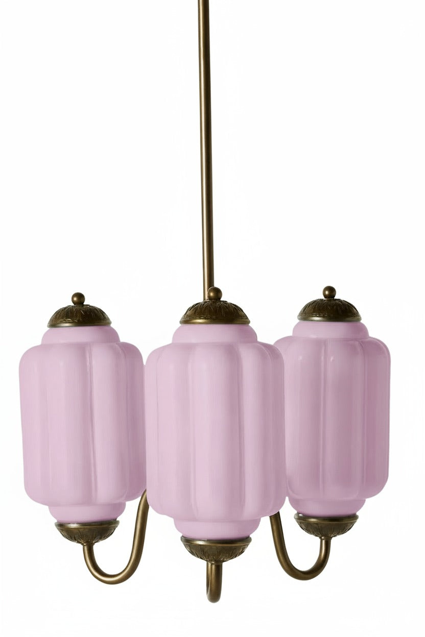 Vintage Melkglazen Hanglamp met Gegolfde Rand – Scandinavische Sfeerverlichting voor Keuken en Slaapkamer | Sansoti