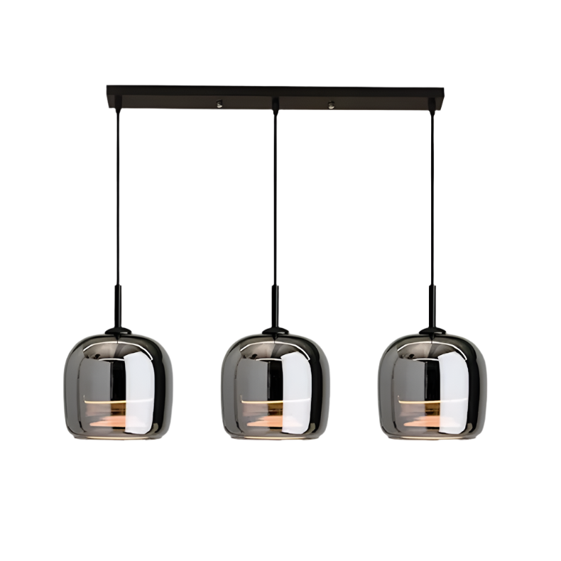 Suspension Noir Verre Scandinave Nordique LED E27 16cm Lampe Suspendue Cuisine Salon Luxe | Restfield