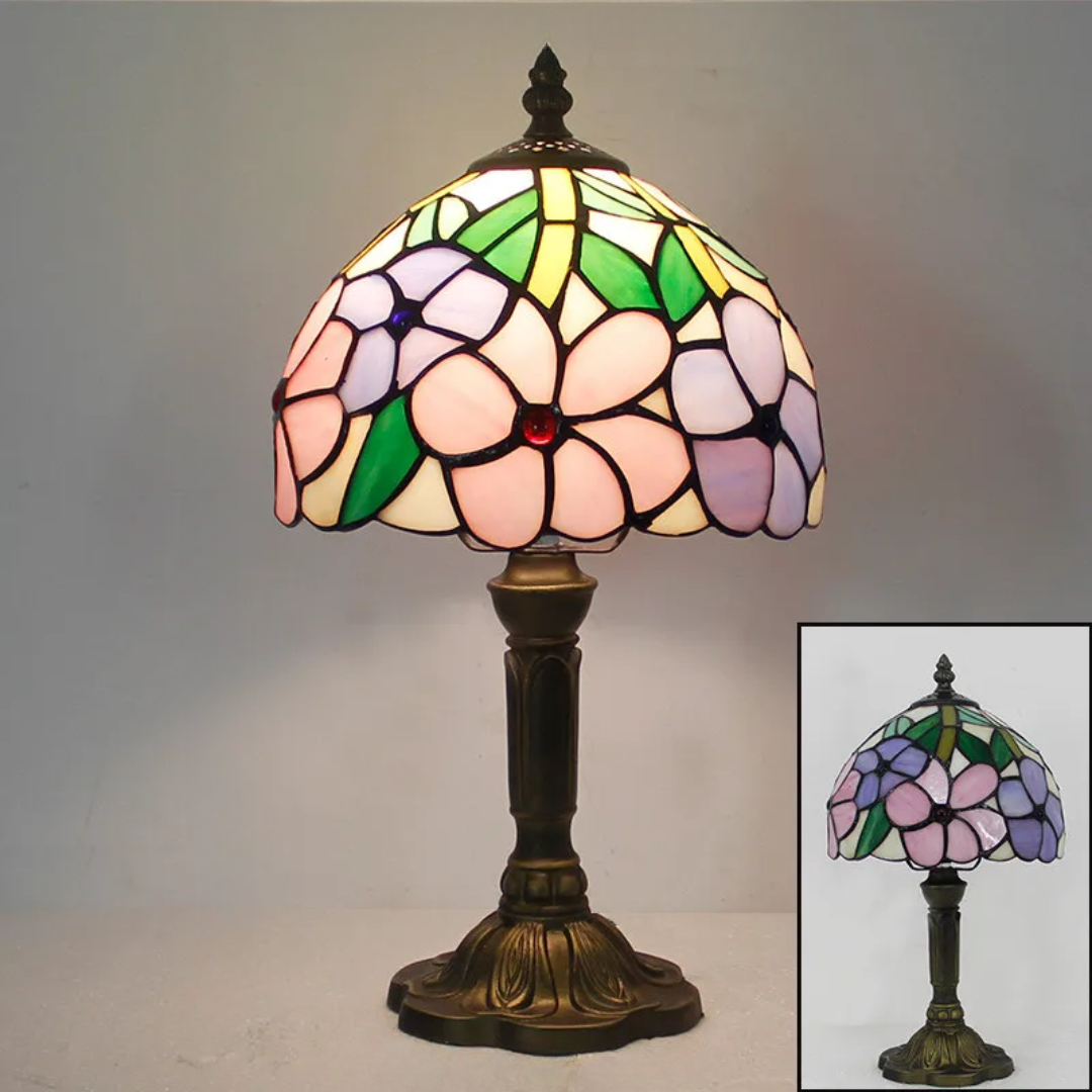 Wireless LED Table Lamp with Color-Changing Glass 37cm Mood Light Rechargeable Living Room Bedroom Office | Sansoti