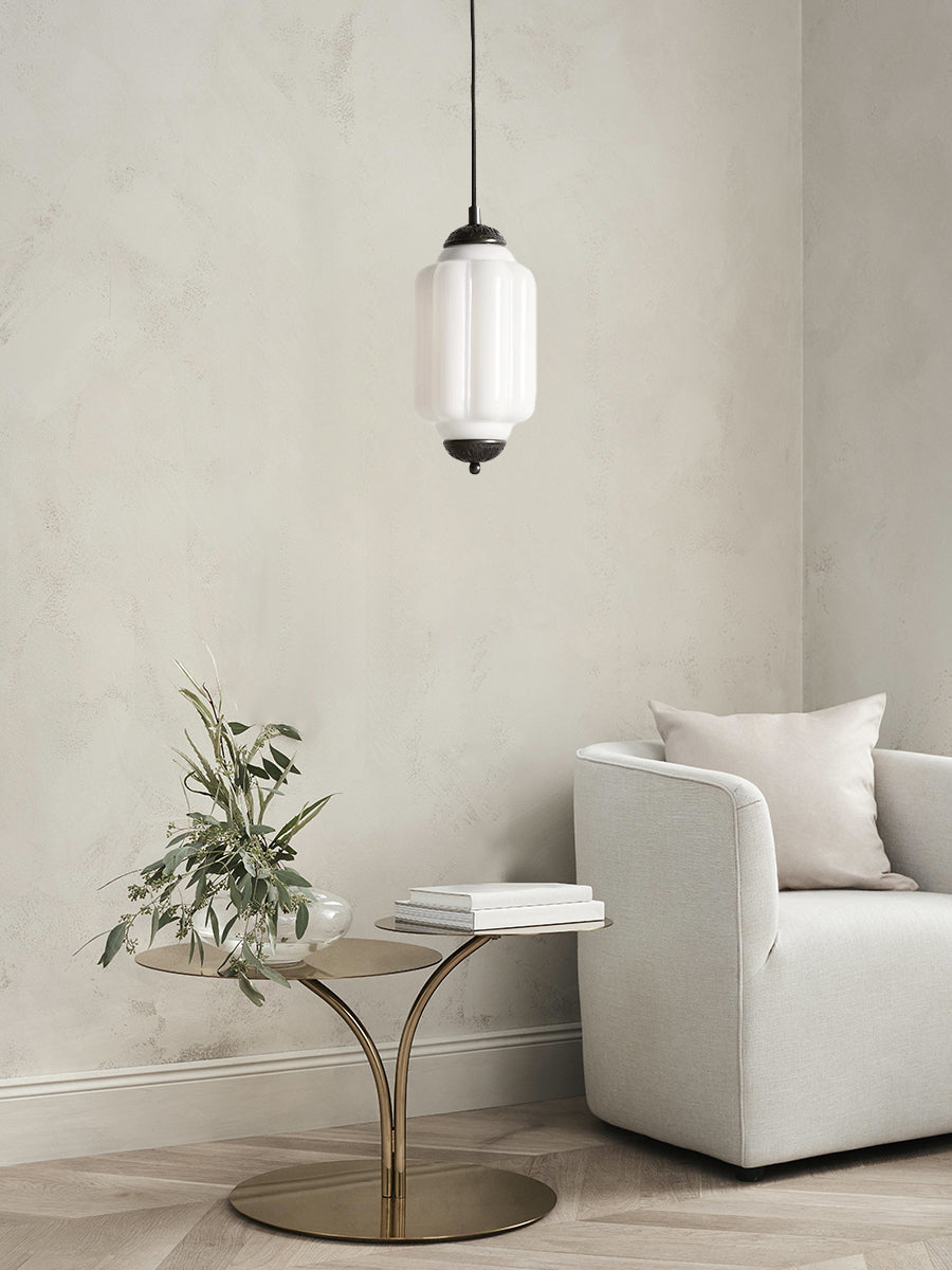 Vintage Glazen Hanglamp met Nostalgische Uitstraling – Verfijnde Verlichting voor Eetkamer en Keuken | Sansoti