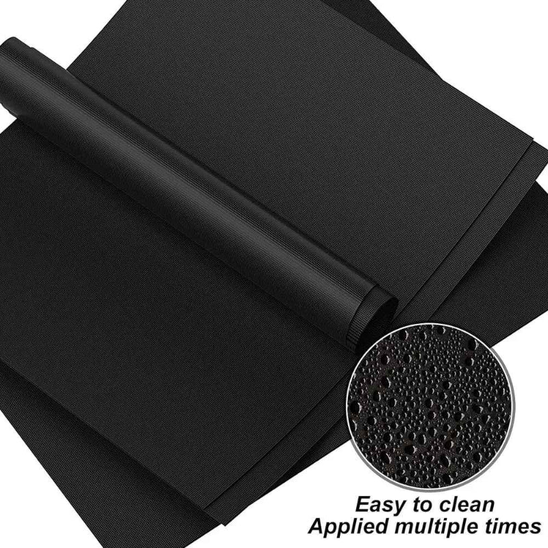 Wiederverwendbare BBQ-Matte, 33 cm, hitzebeständige Antihaft-Grillmatte für Grill, Ofen, Küche und Außenbereich, schwarz | Sansoti