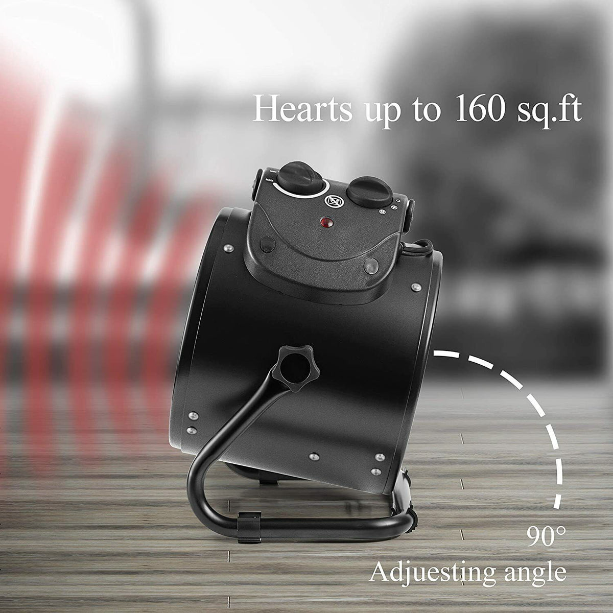 Electric Heater with Fan 1500W IPX4 Splashproof for Greenhouse Workshop Tent Garage Heating | Sansoti