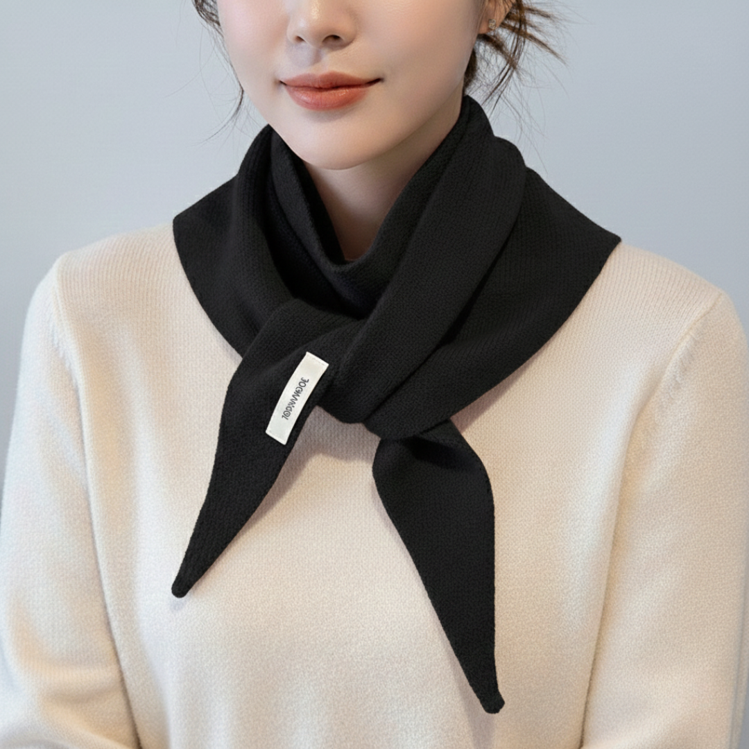 Triangular Knitted Wool Scarf 120x70 cm Soft Neck Scarf Classic Winter Scarf for Women and Men All Seasons | Sansoti