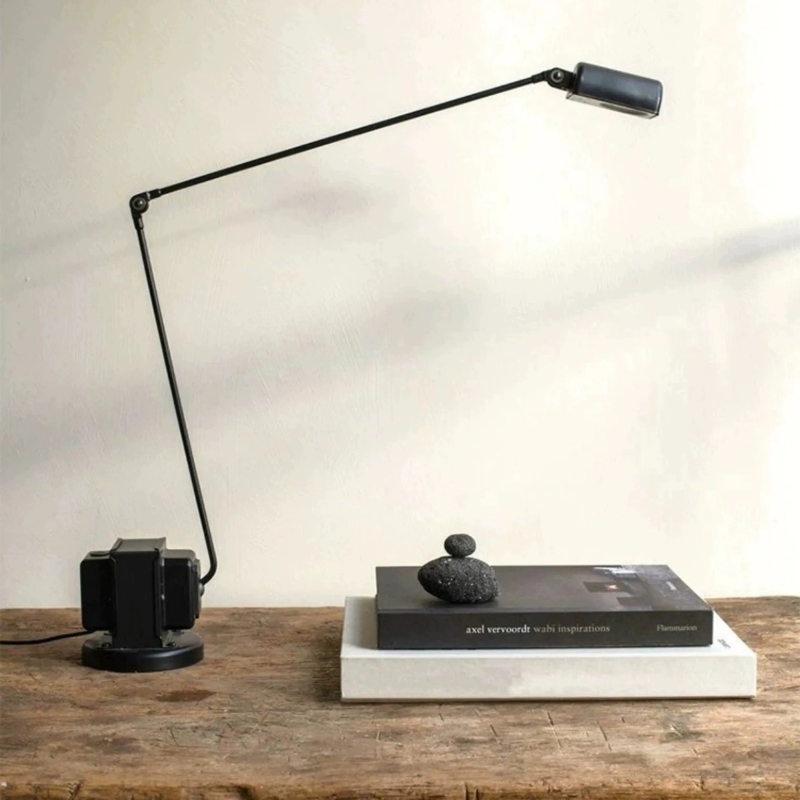 Adjustable LED Desk Lamp with Articulated Arm Black White Red Yellow Nickel Dimmable Table Lighting Work Lamp | Sansoti