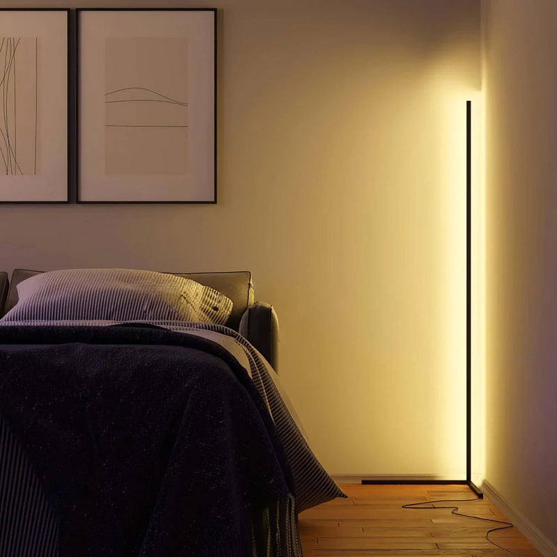 Stehleuchte LED Dimmbar Fernbedienung 142cm Aluminium Minimalistisch Wohnzimmer Schlafzimmer | Restfield