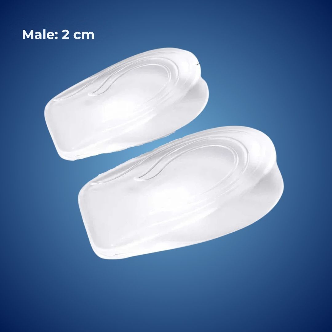 Silicone Gel Heel Cushions for Height Increase and Pain Relief – Anatomical Comfort | Sansoti
