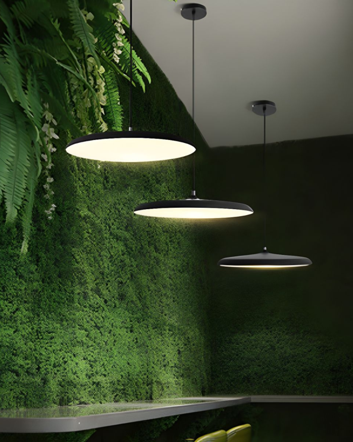 Ronde Hanglamp met Zachte Lichtverspreiding Zwart Grijs Groen Roze Wit Oranje ø25cm ø40cm Modern Scandinavisch Design voor Eetkamer Woonkamer Werkplek | Sansoti