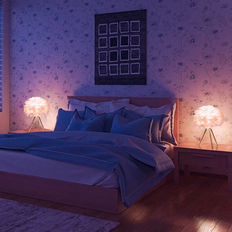 Tafellamp Driepoot Verendesign Goudkleurig Metaal Sfeerlicht Slaapkamer Leeslamp Nachtkastje Woonkamer | Sansoti