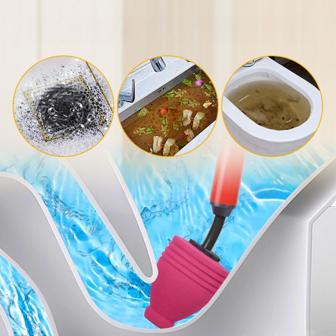 Hogedrukreiniger Afvoerstopper met Pneumatische Technologie voor Toilet Gootsteen Verstoppingen – Effectieve Ontstopper | Sansoti