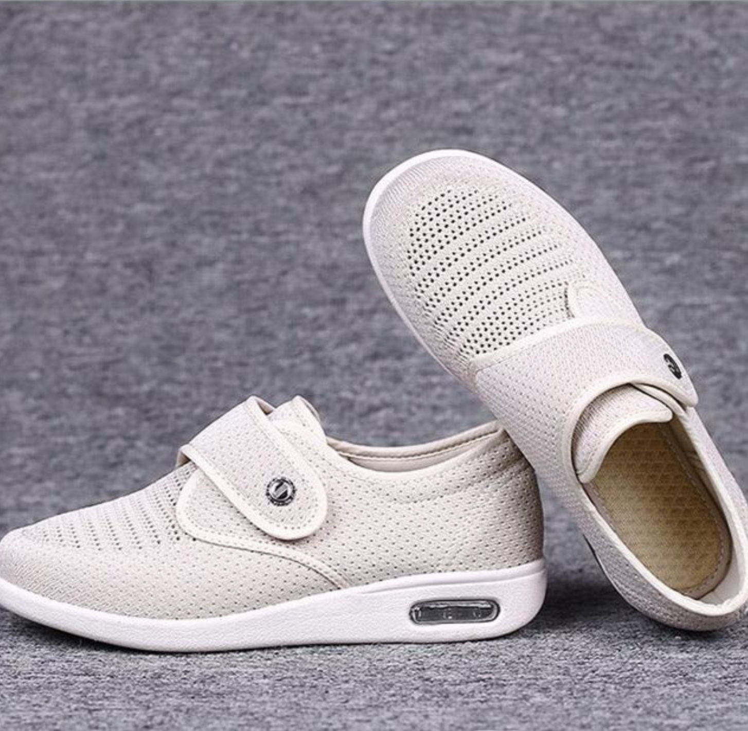 Brede Comfortschoenen voor Diabetici 35-42 Ademend Lichtgewicht Zwart Grijs Blauw Beige Wandelschoenen | Sansoti