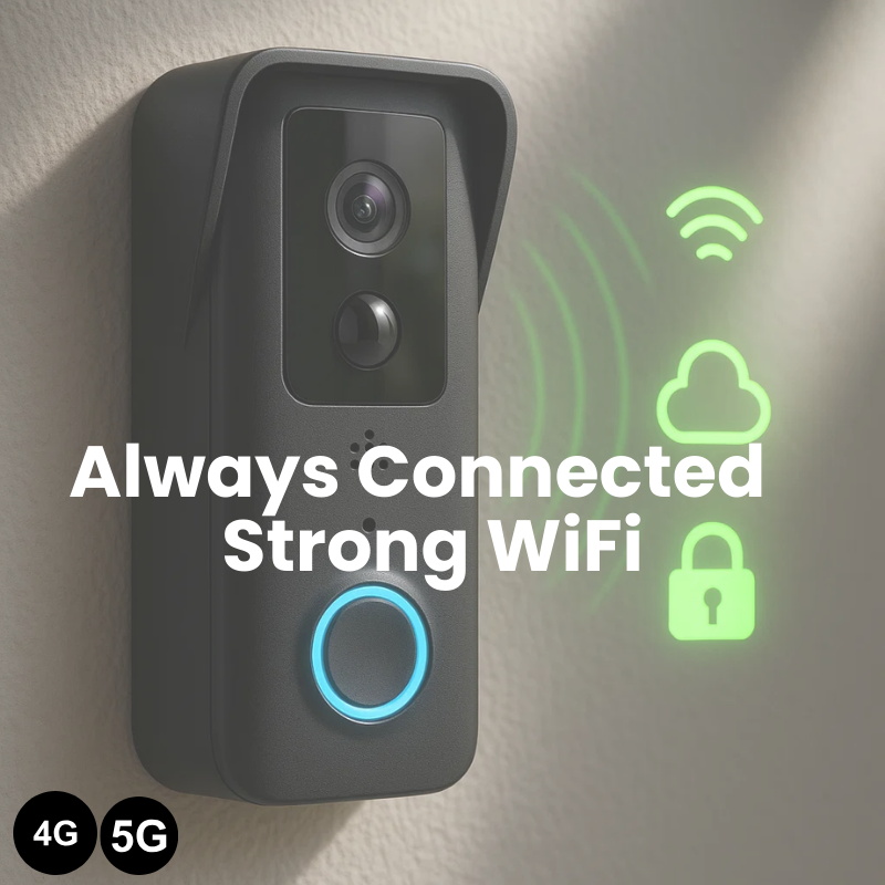 Draadloze Smart Video Deurbel Camera | HD-Beeldkwaliteit Dag & Nacht | WiFi Tweerichtings Intercom | Bewegingsdetectie | Geen Abonnement Vereist | Weerbestendig | Oplaadbare Batterij 90 Dagen | Sansoti