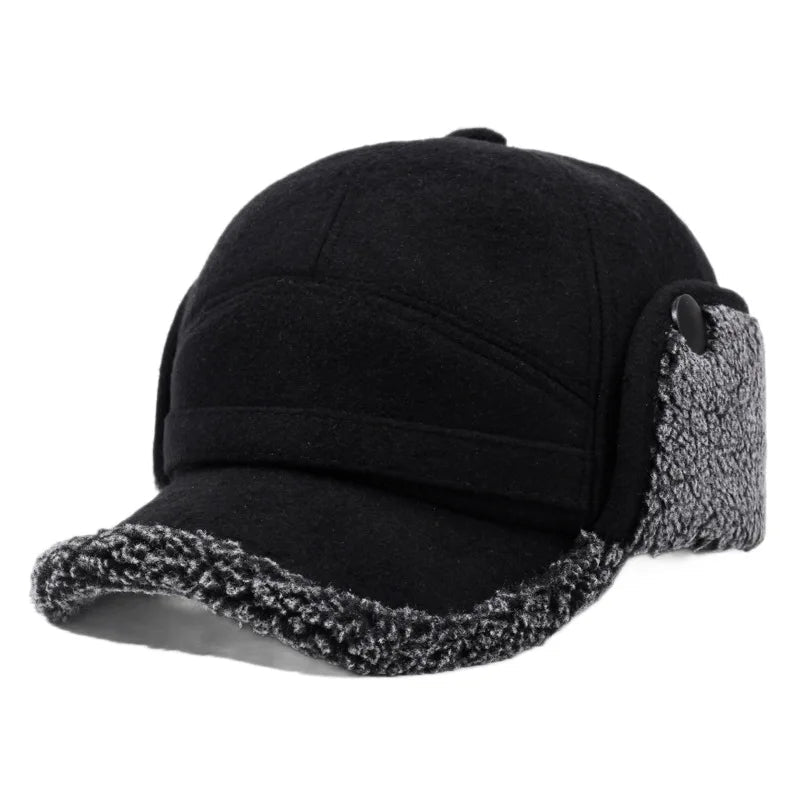 Warm Winter Hat with Fleece Ear Flaps and Adjustable Neck Protection for Outdoor Walking, Skiing, and Cycling | Sansoti