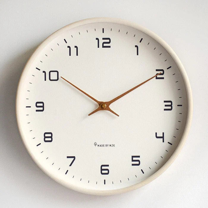 Houten Wandklok Scandinavisch Design Rond 25cm 30cm Stille Uurwerk Woonkamer Keuken Moderne Decoratie | Sansoti