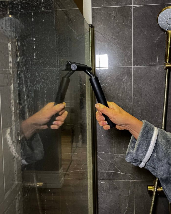 Uitschuifbare Rakel met Telescoopsteel voor Douche Badkamer Ramen - Streepvrij Reinigen tot 107 cm Lang | Sansoti