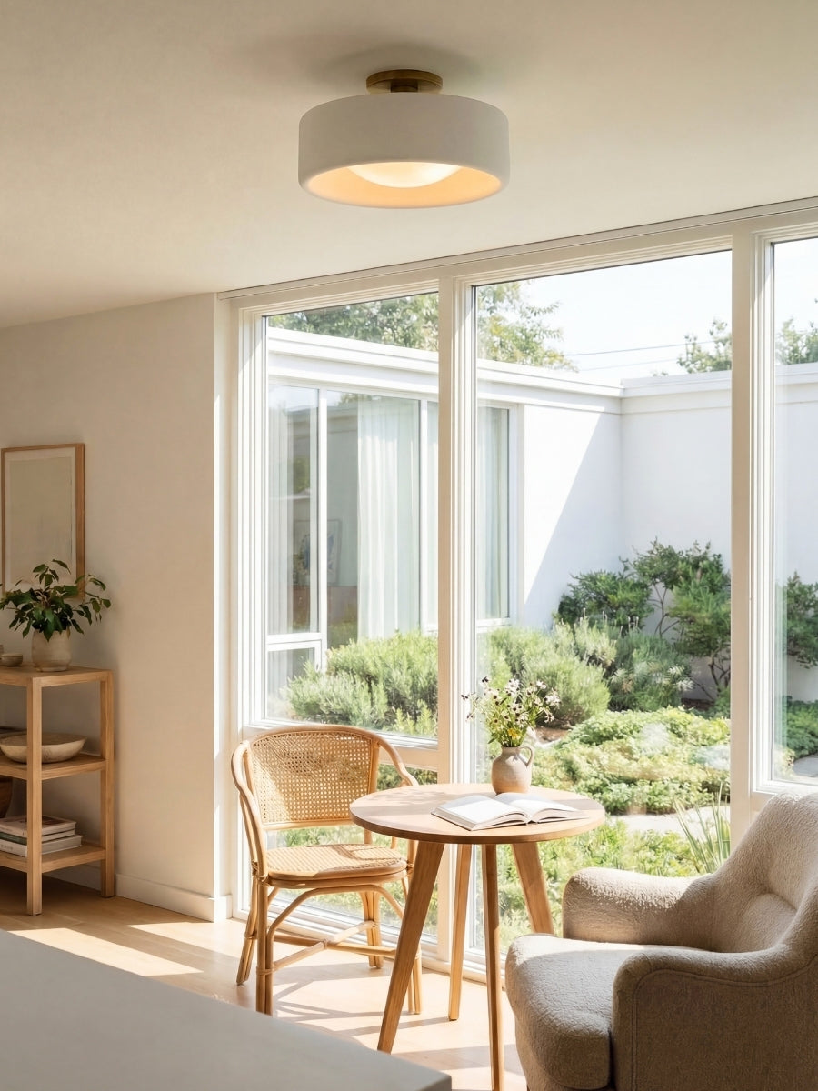Porselein Plafondlamp Rond Modern – Zachte Sfeerverlichting voor Gang Kantoor Keuken | Sansoti