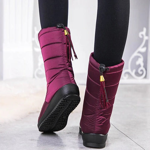 Lined Waterproof Winter Boots for Women with Non-Slip Sole – Warm Polyester Snow Boots for Wide Feet | Sansoti
