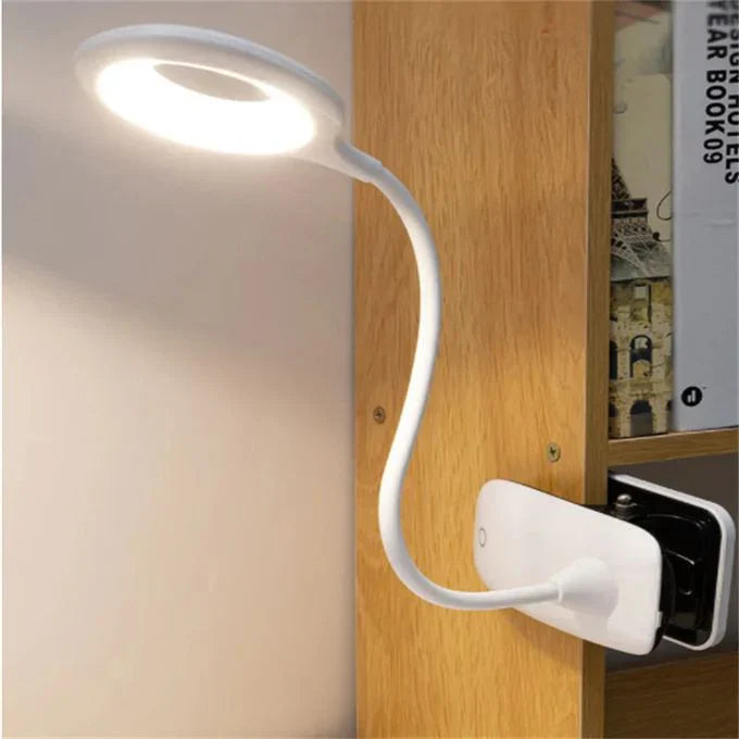 Leeslamp Clip LED Dimbaar USB Oplaadbaar Flexibel Zwanenhals Bed Bureau Reizen | Sansoti
