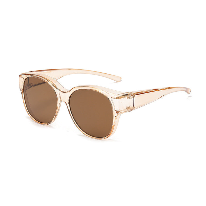 Overzet Zonnebril met Gepolariseerde UV400 Glazen – Past Over Normale Bril – Trendy Cat-Eye Montuur | Sansoti
