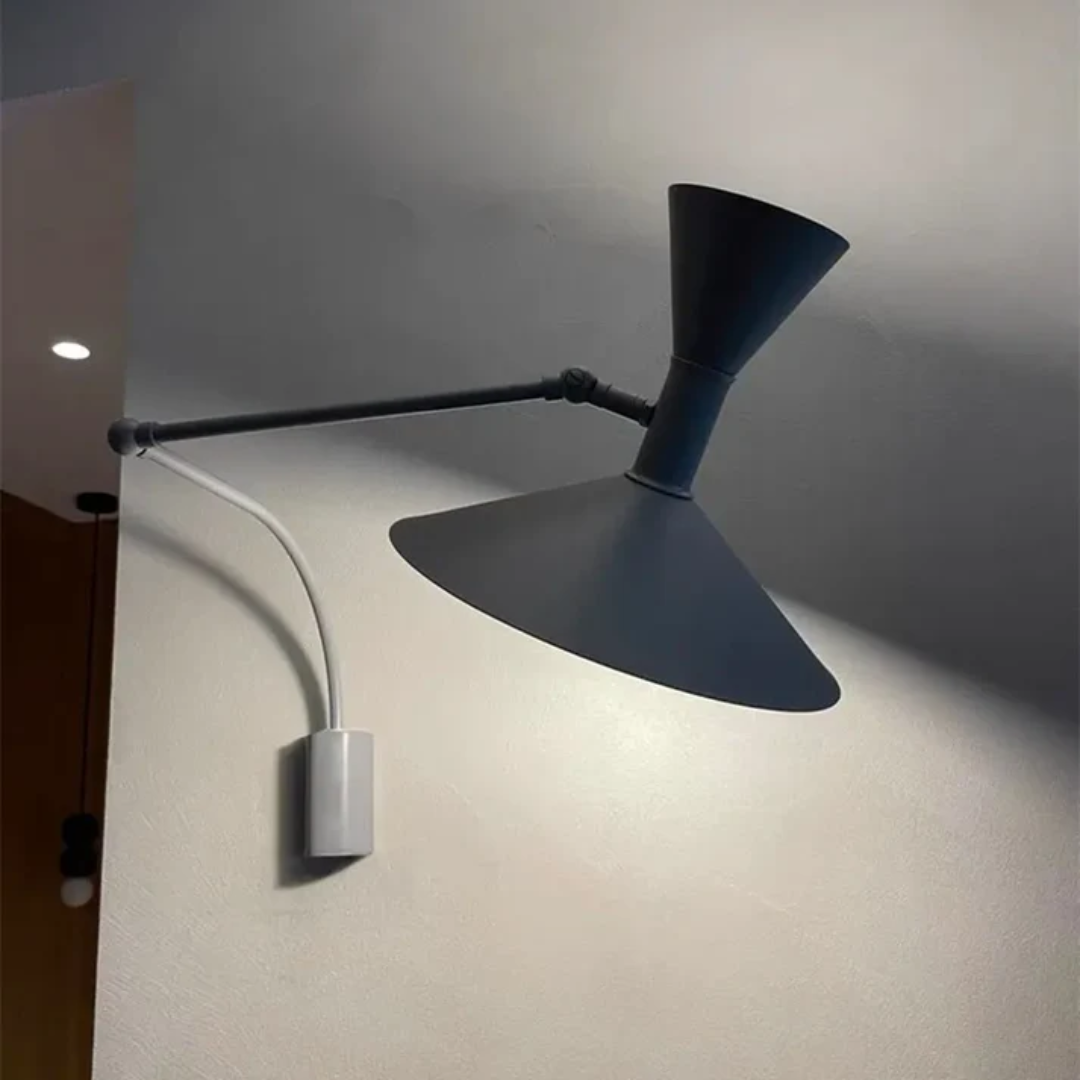 LED-Wandleuchte Verstellbar Metall E14 Modern Schwarz Weiß Wohnzimmer | Restfield