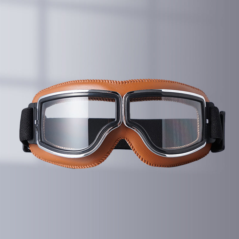 Retro Motorgoggles met Beschermglazen en Verstelbare Band | Sansoti
