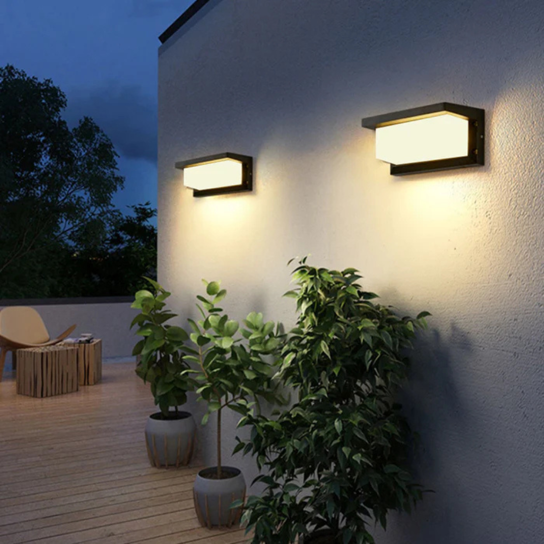 Buitenwandlamp met Bewegingssensor 12,5x26cm Warmwit LED Weerbestendig IP65 Zwart voor Tuin en Terras | Sansoti