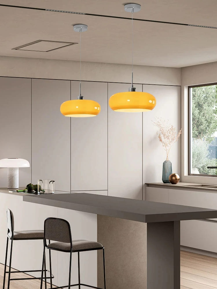 Bauhaus Glazen Hanglamp Metaal 11cm Nordic Design Eetkamer Keuken | Sansoti
