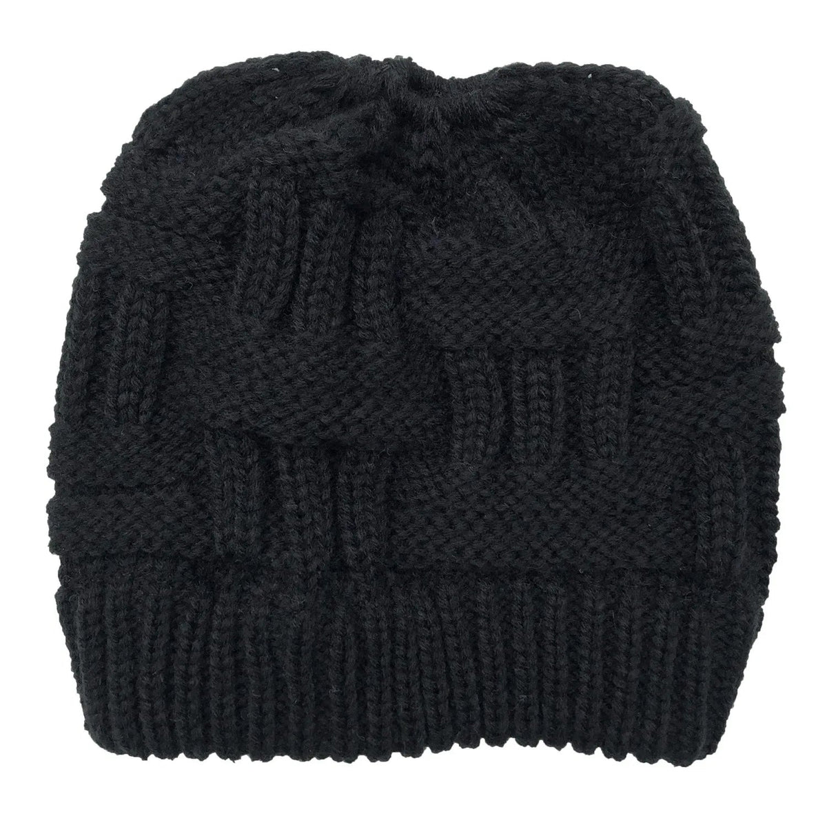 Bonnet d’hiver tricoté avec ouverture pour queue de cheval pour femmes, bonnet chaud, bonnet de ski, accessoire d’hiver pour l’extérieur | Sansoti