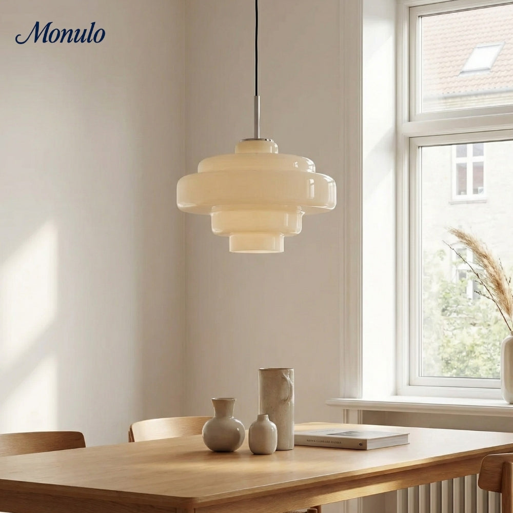 Gekleurde Glazen Hanglamp met Verstelbare Ophanging – Moderne Lichtpunt voor Eetkamer Keuken Woonkamer | Sansoti