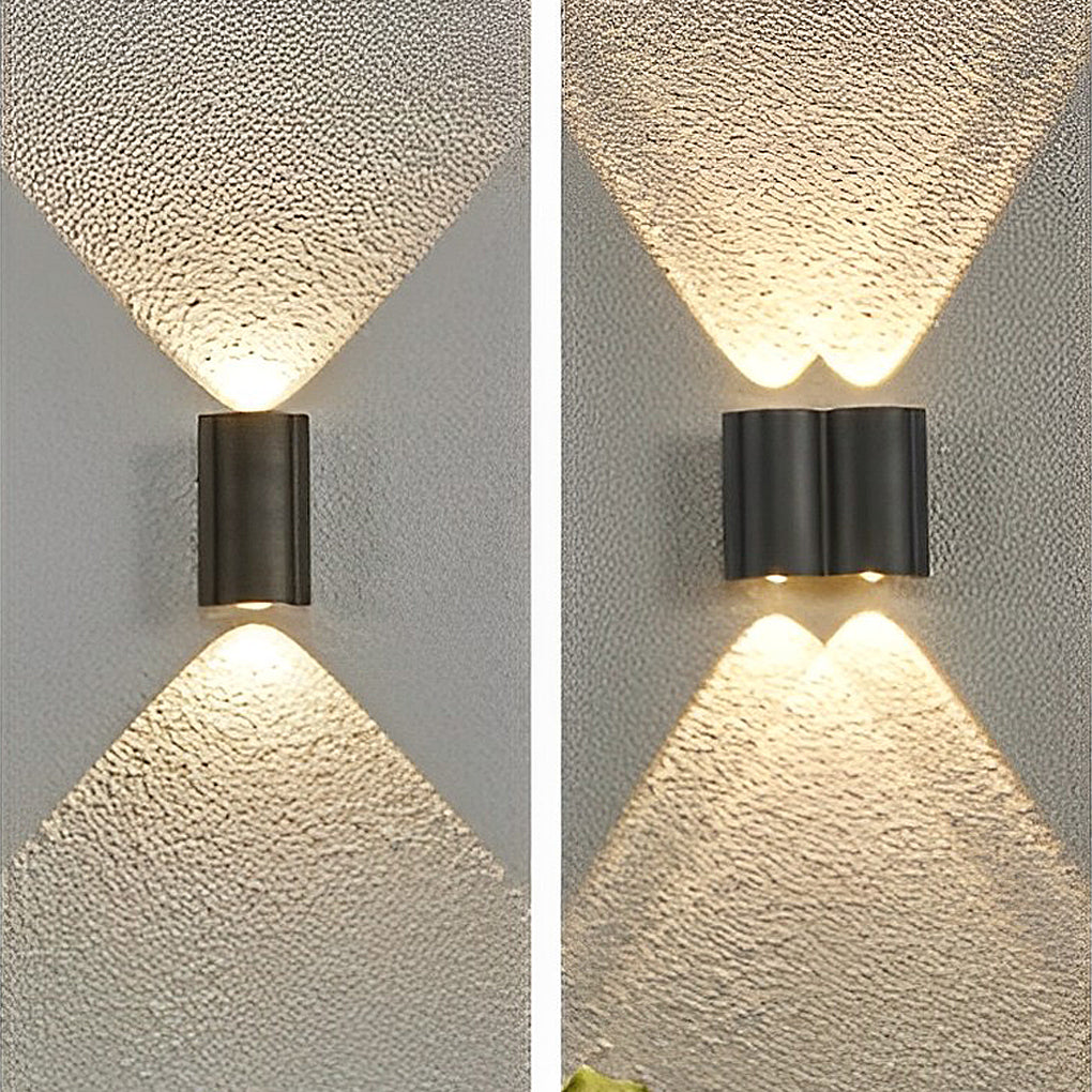 Moderne Buitenwandlamp Aluminium LED Waterdicht IP65 Zwart Sfeerlicht Tuinverlichting Gevelverlichting | Sansoti