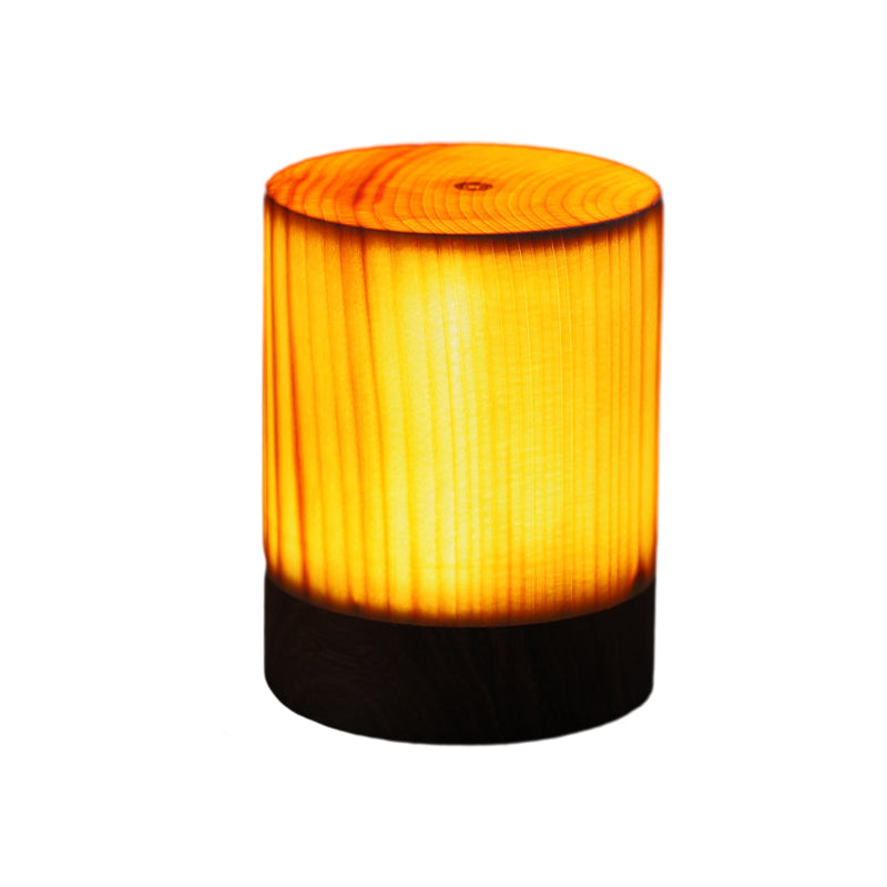 LED Tafellamp Oplaadbaar Touch Dimbaar Houtlook Sfeerlamp Slaapkamer Bureau Draadloos Warm Licht Nachtlampje | Sansoti