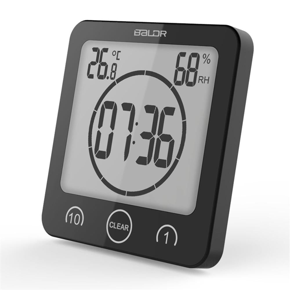 Waterproof Bathroom Clock with Suction Cup 10cm Shower-Resistant Time Display for Damp Spaces Shower Bath Sauna | Sansoti