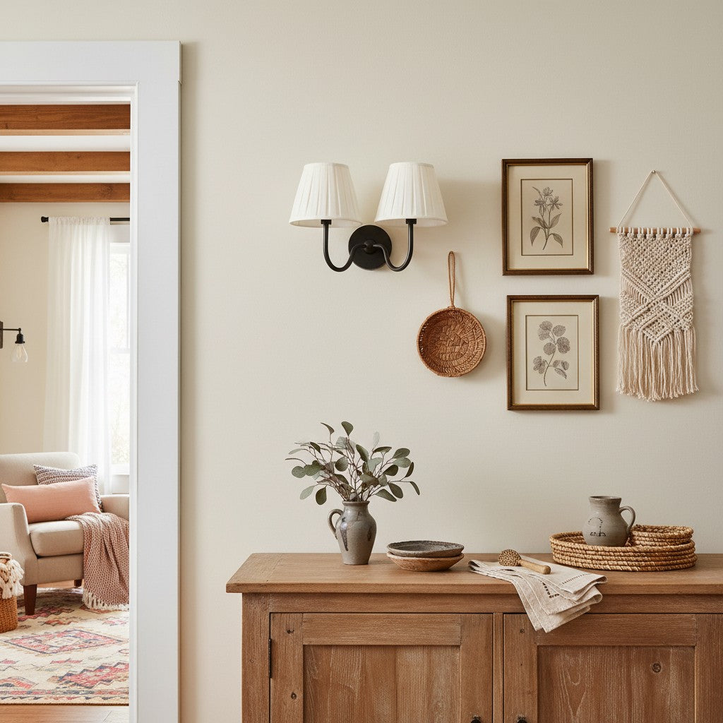 Wandlamp Messing met Stoffen Kap Plissé of Glad Wit Rood Groen Blauw Geel Antiek Brons Chroom 1 of 2 Lichtpunten | Sansoti