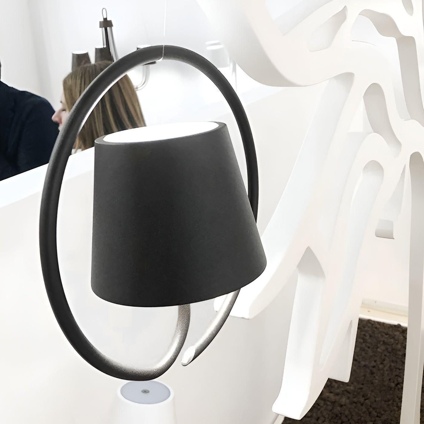 Hanglamp Draadloos Oplaadbaar LED Retro Metaal Zwart Wit Pendellamp Modern | Sansoti