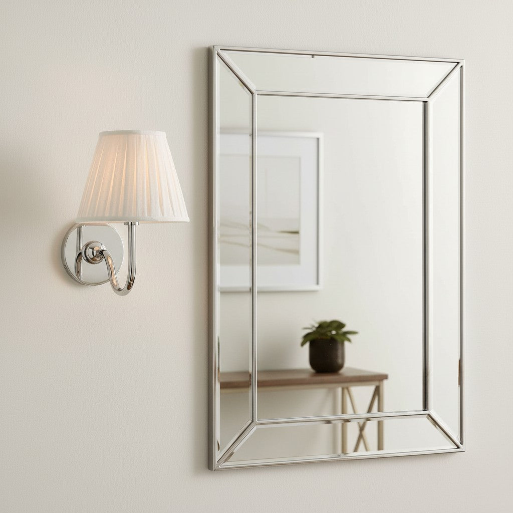 Wandlamp Messing met Stoffen Kap Plissé of Glad Wit Rood Groen Blauw Geel Antiek Brons Chroom 1 of 2 Lichtpunten | Sansoti