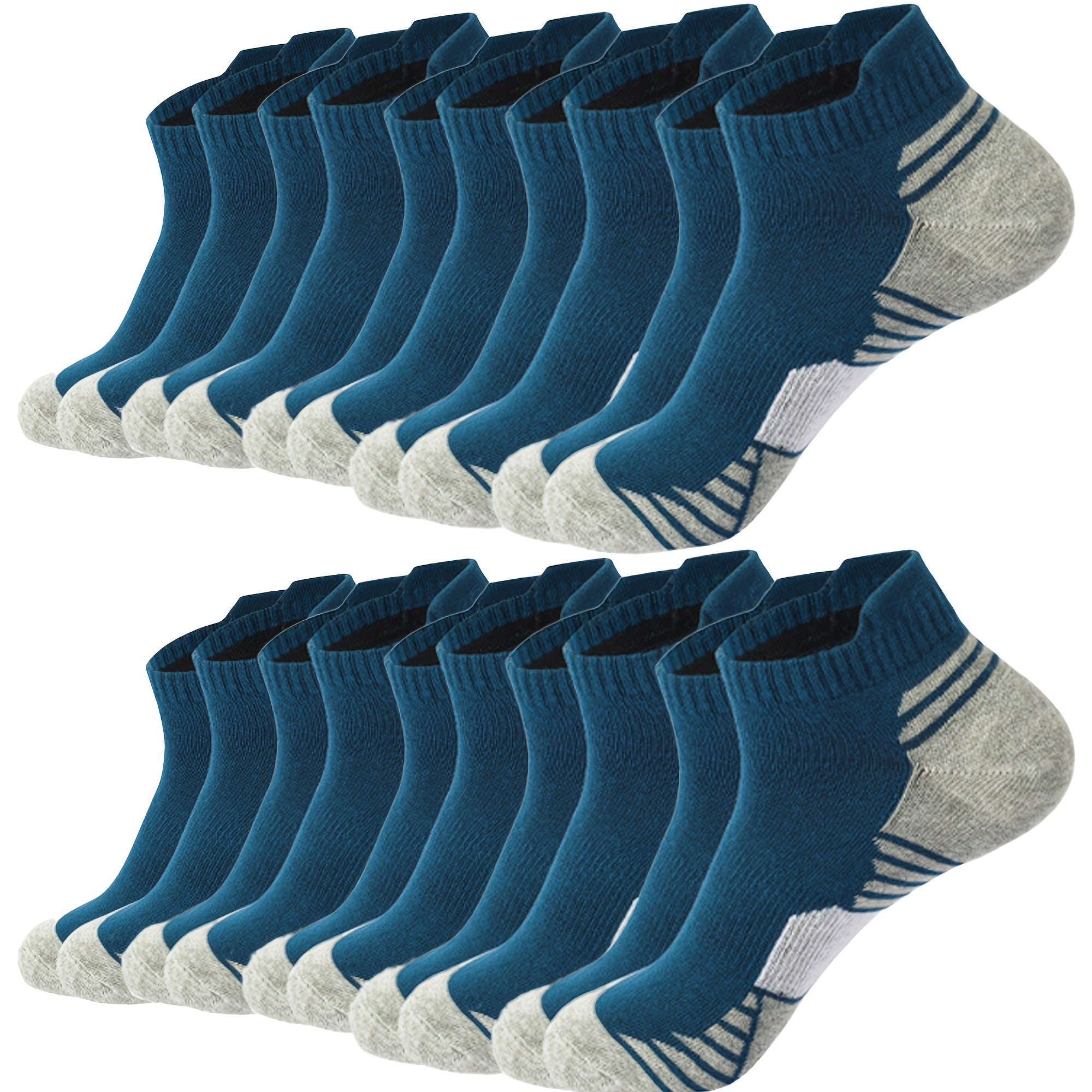 Heren Sokken Set 12 Paar Ademend Comfortabel voor Dagelijks Gebruik Katoen en Synthetisch Meerkleurig Zwart Wit Blauw Grijs | Sansoti