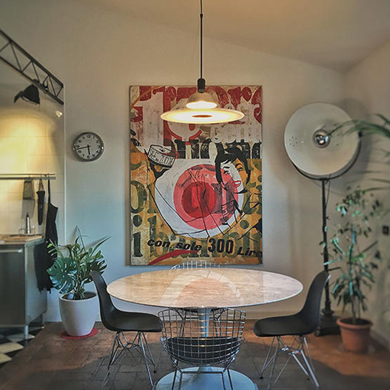 Minimalistische LED-Hängeleuchte aus Metall und Glas, E27, Esszimmer, Wohnzimmer, Schlafzimmer, skandinavische Pendelleuchte | Sansoti