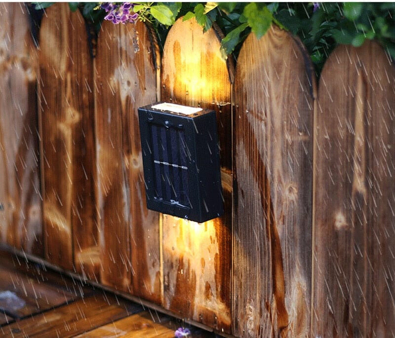 Solar-Wandleuchte für den Außenbereich, IP65 wasserdicht, Gartenbeleuchtung für Terrasse, Weg, Treppe und Auffahrt, warmweißes und kaltweißes Licht | Sansoti