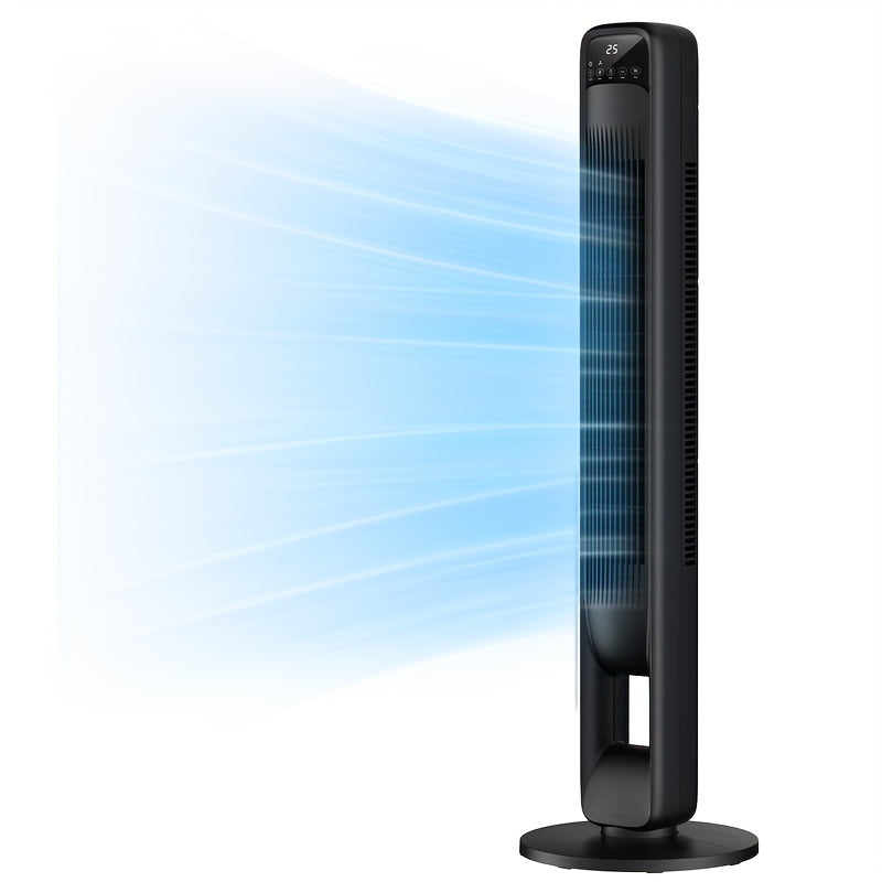 Bladloze Torenventilator 106 cm Zwart Stil 3 Snelheden 12u Timer Oscillerend 60° LED Display Slaapkamer Kantoor Woonkamer | Sansoti