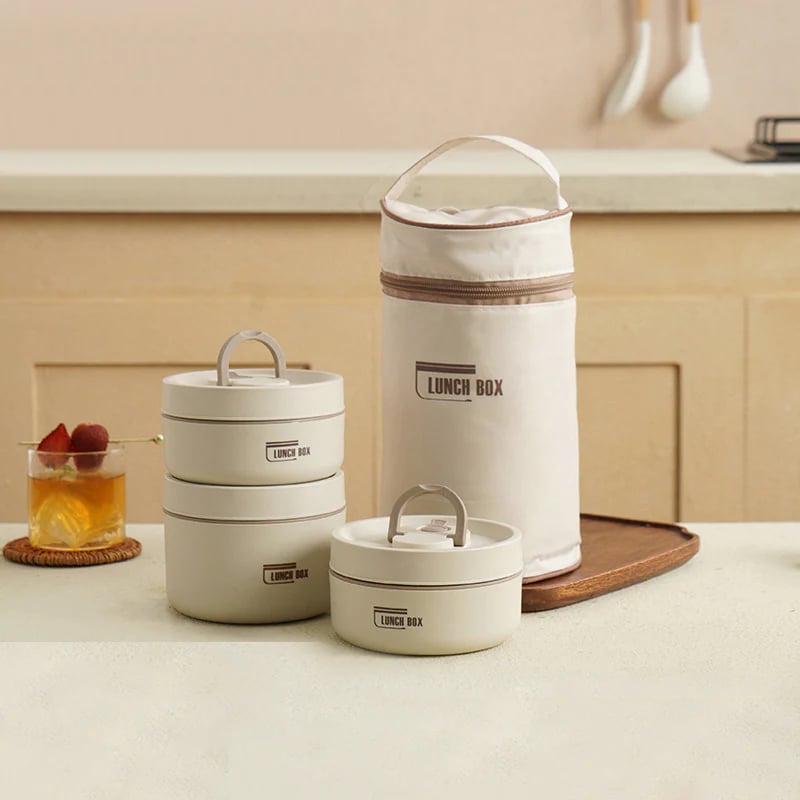 Geïsoleerde Lunchbox met Vacuümtechnologie – Houdt Eten Tot 4 Uur Warm – Lekvrij RVS Ontwerp – Ideaal voor School en Werk | Sansoti