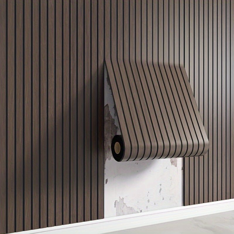 Panneaux muraux autocollants effet bois 3D PVC lambris mur d'accent 40x300 cm salon | Restfield