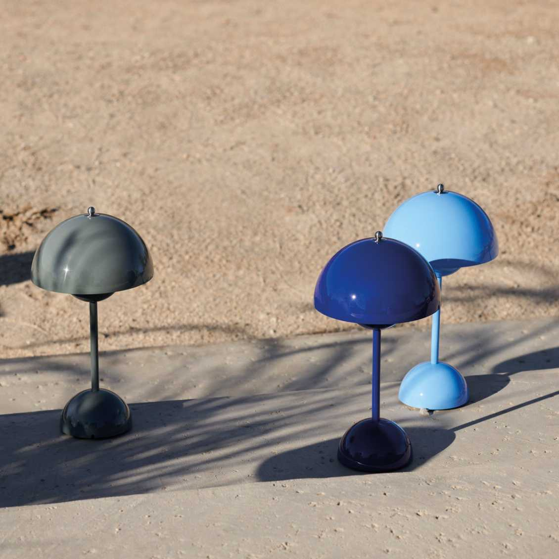 Tafellamp paddenstoel LED USB oplaadbaar draadloos nachtkastje bureau sfeerlicht interieur | Sansoti