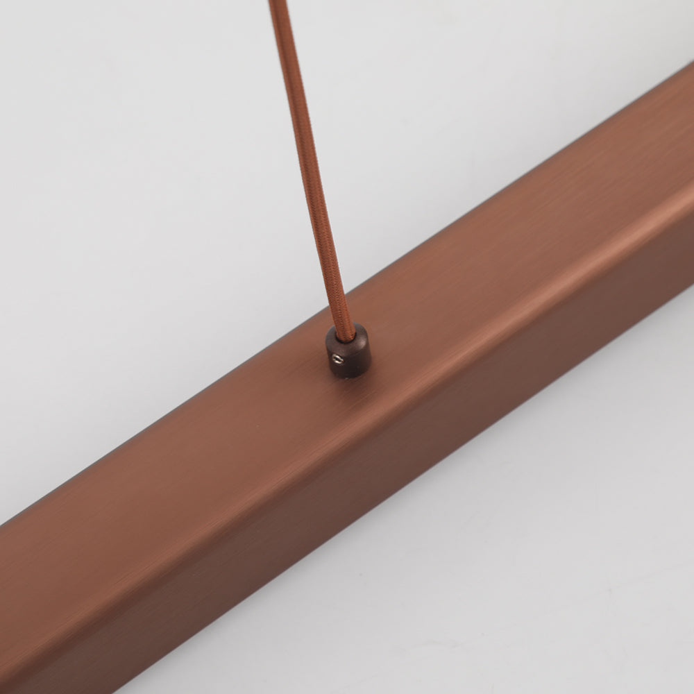 Hanglamp Rechthoekig LED Dimbaar Zwart Bruin Metaal Acryl Eettafel Woonkamer 80-150cm | Sansoti