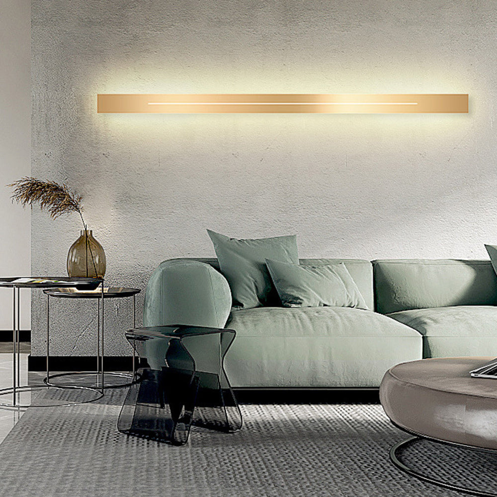 Moderne LED-Wandleuchte, minimalistisches Design, Schlafzimmer, Wohnzimmer, Schwarz-Gold, dimmbar, stimmungsvolle Innenbeleuchtung | Sansoti