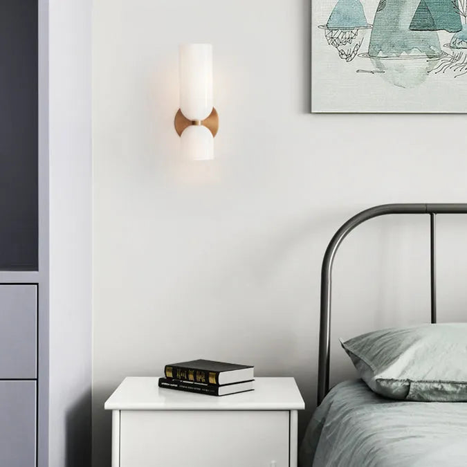 Wandleuchte Doppelglas Eisen Moderne Wandbeleuchtung Flur Schlafzimmer Wohnzimmer E12 | Restfield