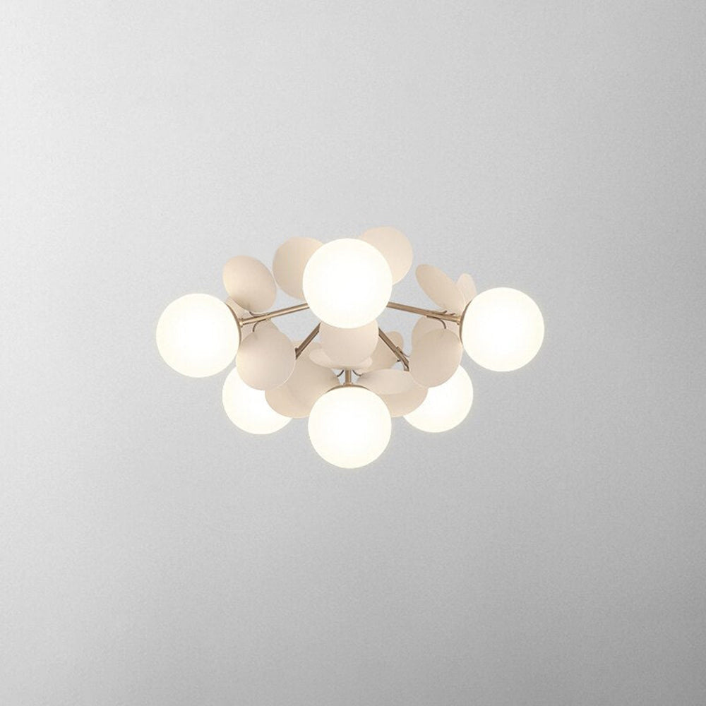 Bloementaklamp Plafond Meerkleurig Glas Metaal 4-15 Lichtpunten Natuurgeïnspireerd Design Woonkamer Eetkamer | Sansoti