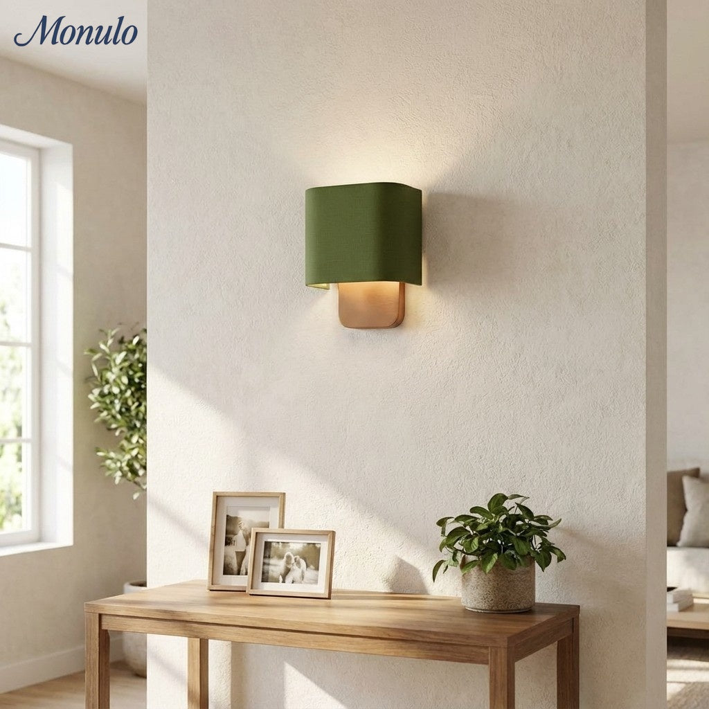 Stoffen Wandlamp met Metalen Fitting voor Leeslicht Slaapkamer | Sansoti